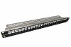 SOLARIX Patch Panel ND modularny 24 porty nieobsadzone, wsporniki, czarny 1U